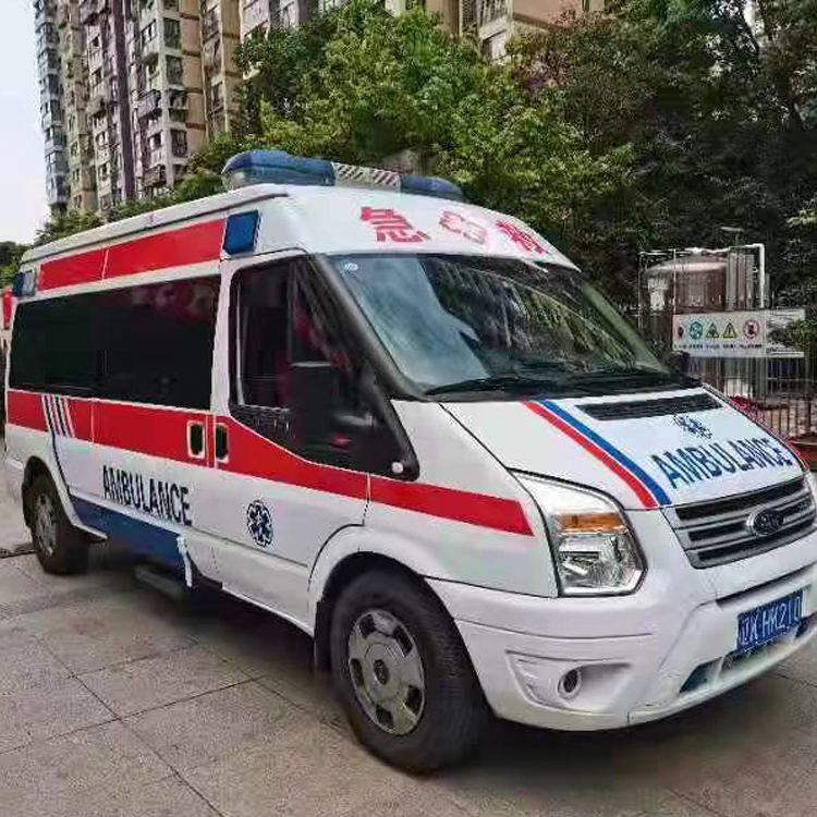 五通桥长途救护车护送病人返乡
